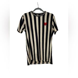 Ricky Singh Striped Men's Tee with Heart embroidered size S